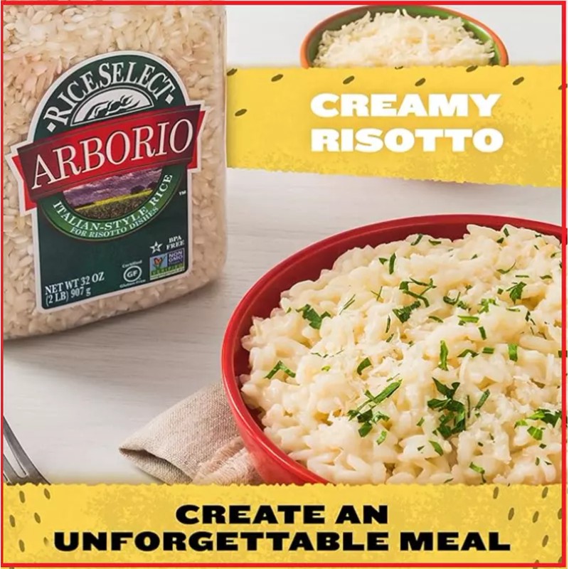 RiceSelect Arborio Rice for Italian Risotto, Gluten Free Rice, Non-GMO,