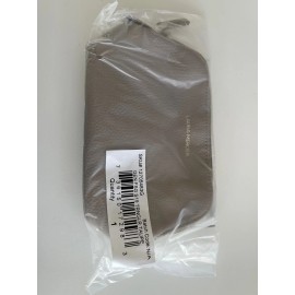 Laura Mercier Taupe Pebble Faux Leather Bag  8" x 5.5" x 2.5" Sealed new