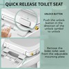 PREMAXA Bidet Toilet Seat for Elongated Toilets, Non-Electric, Dual Nozzle,