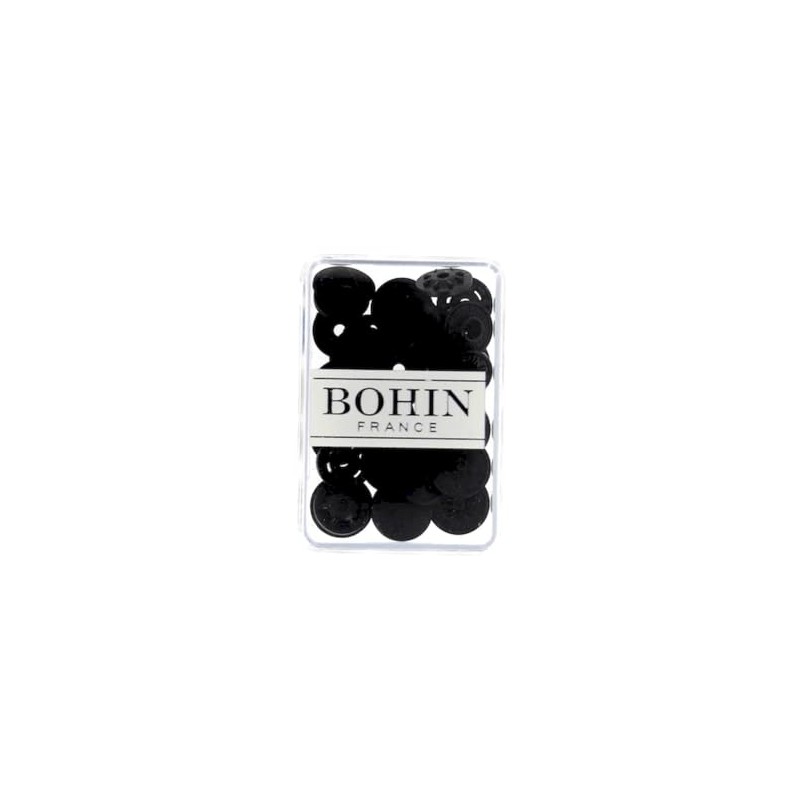 Bohin Snap Fasteners, Black, 13mm