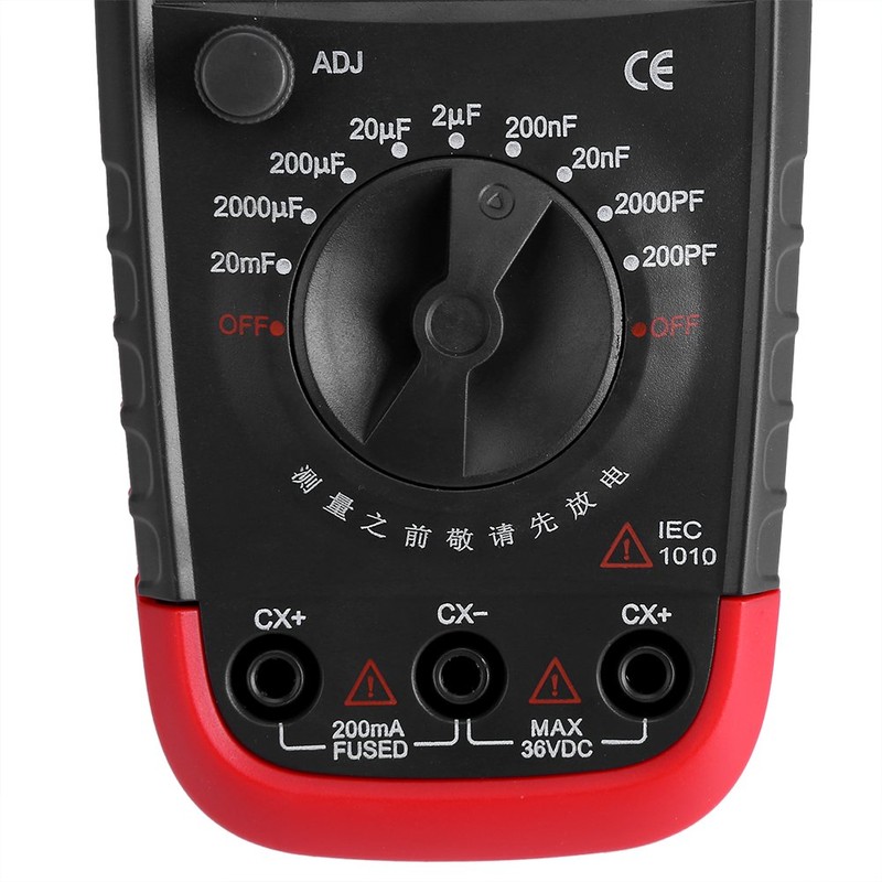 Medidor de Capacitancia Condensador de Capacitancia con Pilas Digital Tester