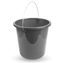 Bucket (1 Piece) Household Bucket, 10 Litres, in Various Colours, Cleaning Bucket Made of Sturdy Plastic, Food-Safe, BPA-Free, Made in EU (Anthracite)