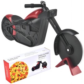 KINTEGOOD Motorcycle Pizza Cutter Wheel, Stainless Steel Pizza Cutter Wheel Pizza Slicer, Pizza Cutters Kitchen Gadget (1*Red)