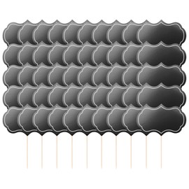 FTEYJEUIOTY 50 Pieces Cheese Markers for Charcuterie Board Buffet Labels Food Tags Blank Toothpick Flags Appetizer Signs Chalkboard