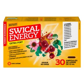 SWICAL Swical Energy Extra Strength C 30 ampoules C Cherry flavour - No caffeine