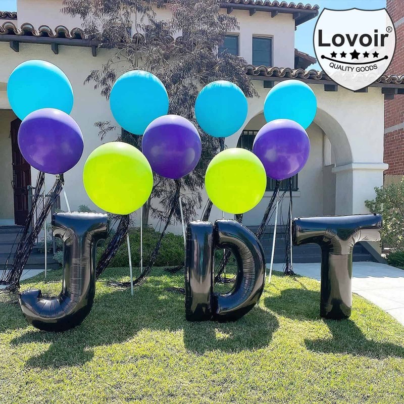 Lovoir 40 Inch Large Black Letter A Mylar Balloons for