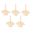 Mobestech 5pcs Woven Flower and Fruit Baskets Sundry Storage Baskets