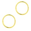 24K Gold Plated On 925 Sterling Silver Hoop Earrings -