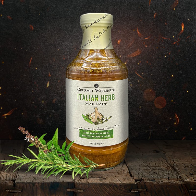 Gourmet Warehouse Small Batch Italian Herb Marinade Made With Natural
