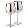 TJ Wine Glasses Stainless Steel Set of 2, Unbreakable Wine