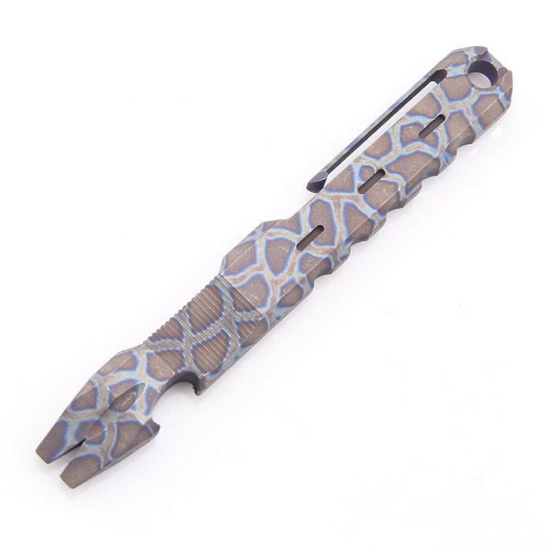 Titanium Pry Bar Crowbar Nail Puller Outdoor Survival With Pocket