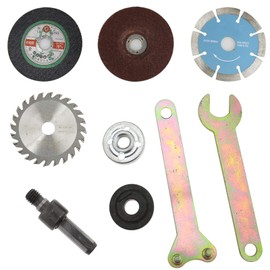 9 Piece Hand Drill Conversion Connecting Rods, Drill Variable Angle Grinder Connecting Rods Converter Set, Cutting Tiles, Metal, with 4 Pieces Cutting Disc