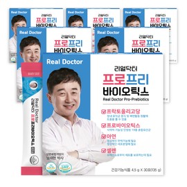 Real Doctor Pro-Prebiotics Whole Family Lactobacillus Lactobacillus Gasseri Zinc Selenium 30 Packets, 6 Pieces / 리얼닥터 프로프리바이오틱스 온가족 유산균 락토바실러스 가세리 아연 셀렌 30포, 6개