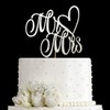 Decoración para tartas con texto en inglés "Mr and Mrs",