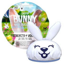 Bear Fruits Easter Bunny Stark + Soft Hair, Hair Mask 20 ml + Reusable Cap. Dry, Damaged Hair Looks Healthier, Full Bounce, Vibrant and Strong. Vegan Formula