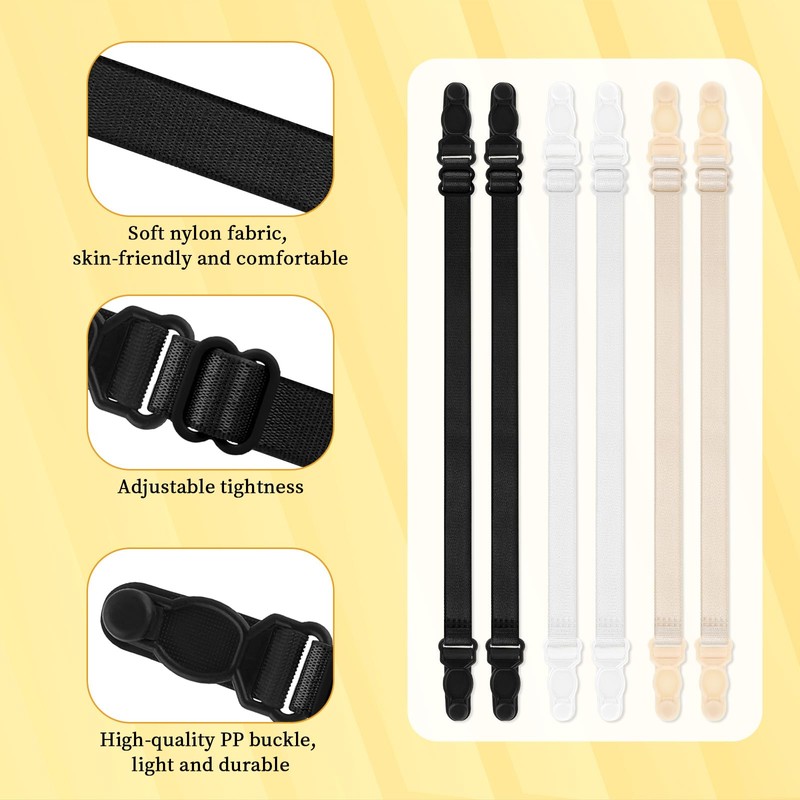 EupHHonycs 12 Pcs Bra Strap Clips Bra Strap Holders for