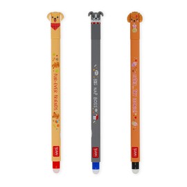 Legami - Set mit 3 radierbaren Stiften - Erasable Pen - Fur-ever Friends