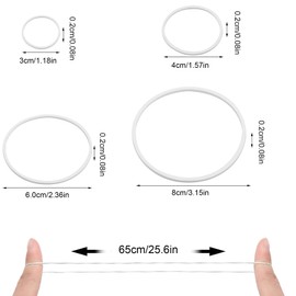 White Elastic Bands Heavy Duty 400Pcs Thick Rubber Bands 2.5/4/5/7CM Natural Strong Money Elastic Bands Wide Rubber Band Stationary Stretchable Bands for Home School Office Workshop Accessories