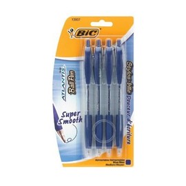 BIC Products - BIC - Atlantis Ballpoint Retractable Pen, Blue Ink, Medium, 4 per Pack - Sold As 1 Pack - Smooth, scratch-free writing. - Soft cushion grip gives you great no-slip comfort. -