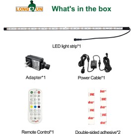 Longrun LED Fountain Light, Waterfall LED Light Strip,Remote and APP Control Waterproof Aluminum LED Lights for Pool Waterfall Fountain,Pond Waterfall Spillway Landscape Lighting Decoration(11.22Inch)