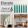 DECO EXPRESS Dinner Candles Pack of 3 or 6 Twisted