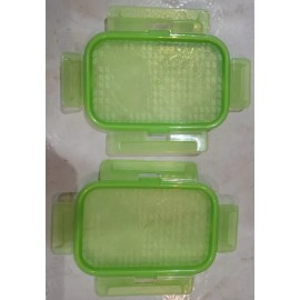 Snapware 2 pcs Snapware Replacement Lid RECTANGULAR 6"x4" Airtight Leakproof Green.