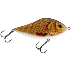 Salmo Slider Jerkbait Wobbler, Salmo Colours: Supernatural Golden Crucian, Length / Weight / Running Behavior / Diving Depth: 10 cm / 36 g / Floating / 1.0 - 1.0 m