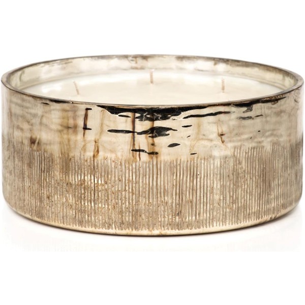 Zodax Siberian Fir Antique Gold & Silver Scented Jar Candles