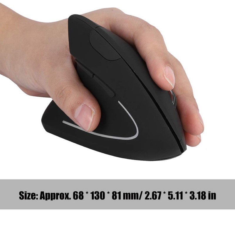 Linkshändige Maus, 2,4 GHz Wireless USB Ergonomische vertikale optische Maus
