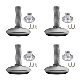 Zdxftc Furniture Leveling Feet Adjustable Leg Levelers for Tables Chairs Cabinets Sofa（4 Pack,Silvery）