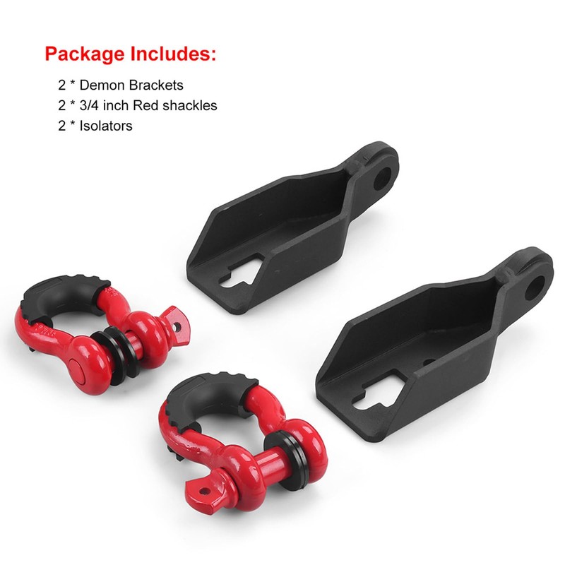 Dyno Racing Front Tow Hook Shackle Mount Kit Compatible with