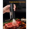 CIRCLE JOY Electric Pepper Mill Grinder, Top-Refill Rechargeable Black Pepper