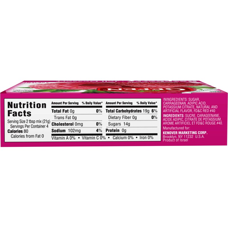 Gefen Raspberry Flavored Jello 3oz, Vegan Friendly, Easy to Prepare,