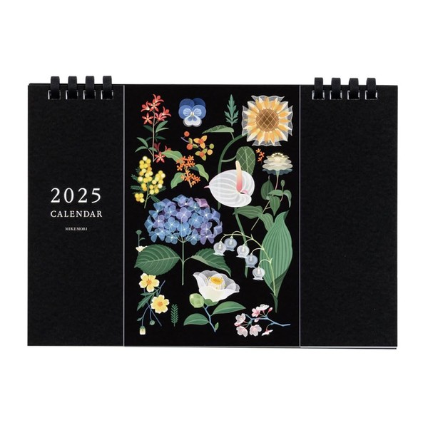 Nakabayashi COC-CLTP-A5FI-25 Desk Calendar 2025 Flower Illustration Type A5