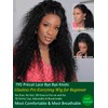KLAIYI Water Wave Curly Bye Bye Knots Glueless Wigs Human
