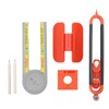 6Pcs Scribing Tool Protractor Angle Scriber Measuring Ruler Pencil Set