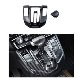 TKREENO Car Gear Shift Box Panel Cover Inner Frame Gear Shift Knob Cover Auto Interior Decoration Accessories for Honda CRV CR-V 2017 2018 2019 2020 2021 2022 (Carbon Fiber Color)