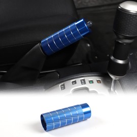 Aunginsy Aluminum Alloy Car Handbrake Cover Fit Toyot@ FJ Cruiser 2007-2021, Blue, Smooth Grip, Handle Brake Protection Trim Cover, Interior Accessory