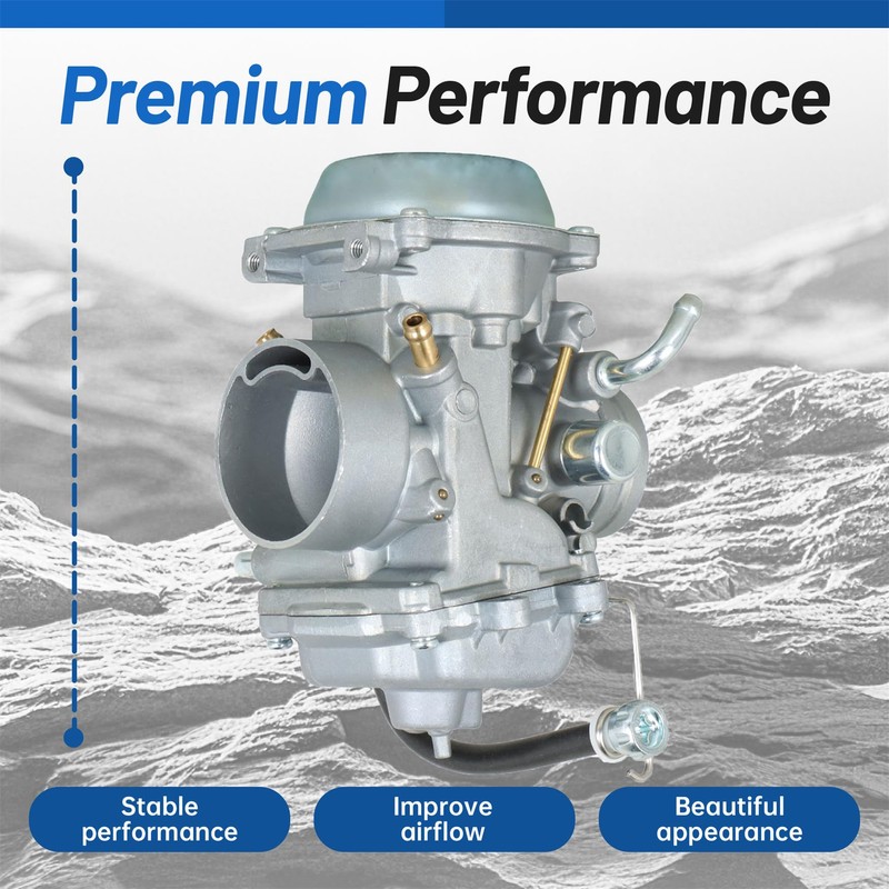 WFLNHB Carburetor Carb 13200-19B92 Replacement for Suzuki King Quad 300