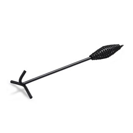 16.7" Cast Iron Black Finish Dutch Oven Lid Lifter with Spiral Bail Handle for Lifting and Carrying Dutch Oven Lid(V Shape)