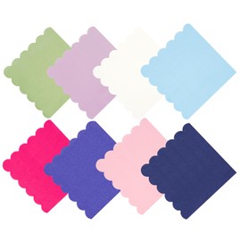 Multicolor Dinner Paper Napkin,80 Pcs（8colorsX10） Rainbow Party Serviettes for Fall Birthday,Wedding,Cocktail Party,Family Gathering(6.5x6.5inch) (Solid)