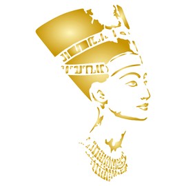 Nefertiti Stencil, 16.5 x 25.5 cm (S) - Classic Egyptian Queen Statue Stencils