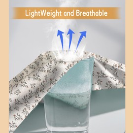 UHINOOS Nursing Cover for Mom Breastfeeding, Baby Privacy Nursing Covers Up Breathable Cotton with Ajustable Hoop for Mother (White)