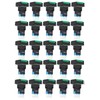 25Pcs Squares Push Button Switch ABS Brass Self Locking with