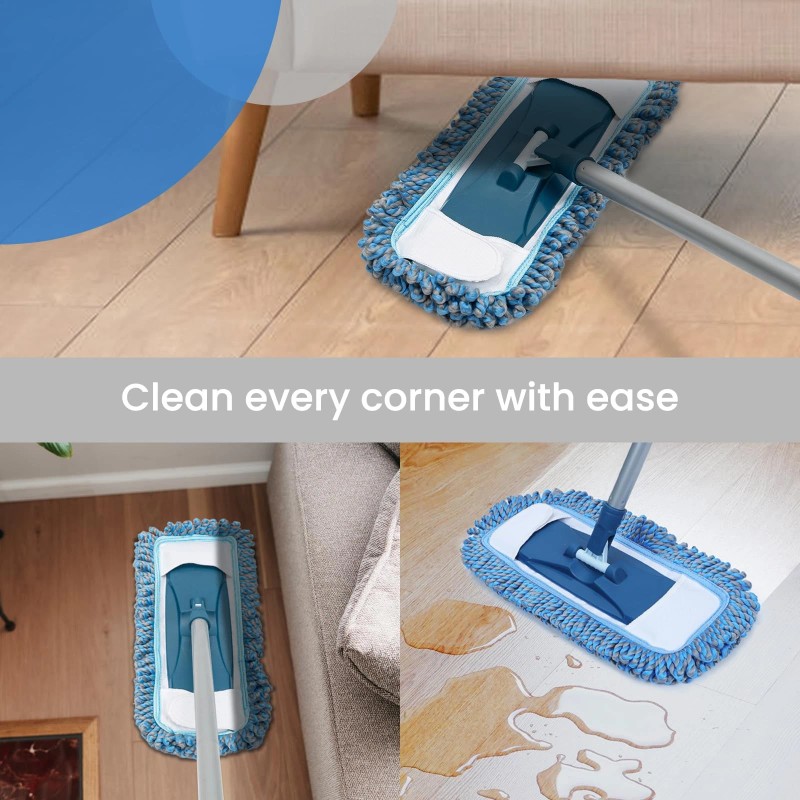 TrueYee Dust Mop for Hardwood Floors with 57" Long Handle