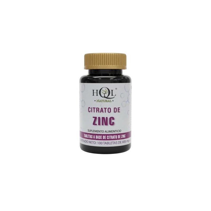 Citrato de Zinc 100 tabs HQL Suplemento alimenticio