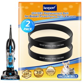 KEEPOW Replacement Belt Compatible with Bissell PowerForce Helix Turbo Vacuum Cleaner 2191, 2191U, 2190, 1700, 1701, 1797, 2691, 2692, 1240, 12B1, 68C7, 3920, Part #2031093, 2 Pack