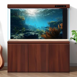 Ocean Floor Fish Tank Background Underwater Rock Aquarium Background Under The Sea Terrarium Backgrounds Aquatic Plants Sunlight Fish Tank Backgrounds Tropical Fish Aquarium Wallpaper 24x12in