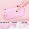 DLseego Pink Switch OLED Case Gradient Carrying Case with 10