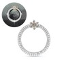 ORIESSE Push Start Button Cover Rotatable Snowflake Double White Rhinestone